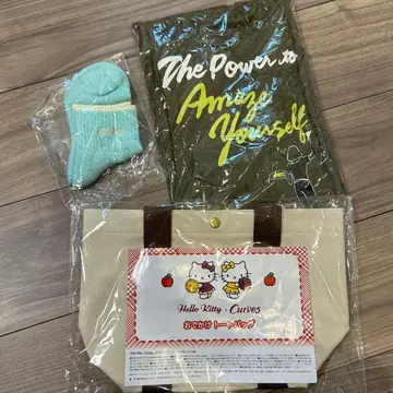 커브스 T셔츠 양말 백