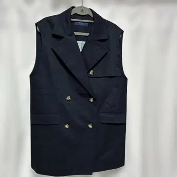 SHIPS [새상품급] 네이비 더블 브레스트 슬리브리스 베스트