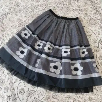 M'S GRACY 카탈로그 게재 데이지 모티브 튤 스커트