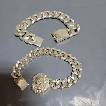 실버 925 라이온 헤드 체인 팔찌 키헤이 세트 팔찌