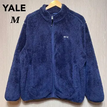 YALE 플리스 자켓 M 네이비 자수 로고