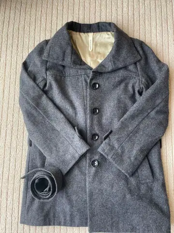 마제스틱 레곤 그레이 울 피 코트