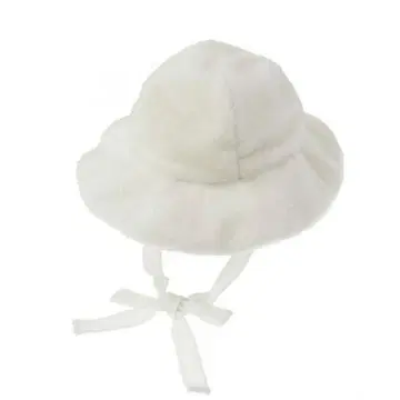 Candy Stripper 퍼 햇 모자 버킷햇 리본