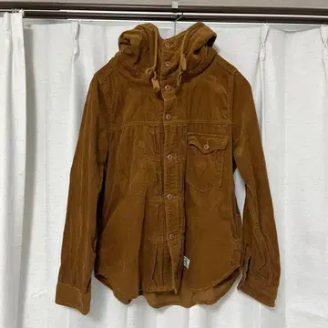 후드 부착 코듀로이 셔츠