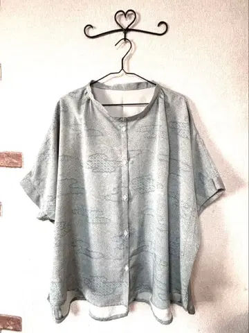 기모노 리메이크 돌먼 블라우스
