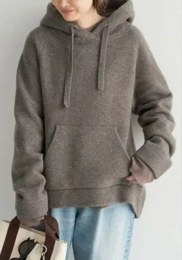 컨디션 최상 두지엠 클라세 니트 후디 후드티 브라운