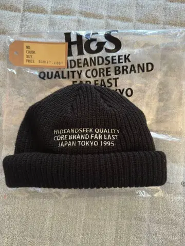 택 포함 미사용 새상품.HideandSeek 블랙 니트 모자 프리 사이즈