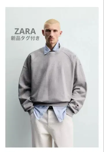 완판템 CHAMPION x ZARA 패치 크루넥 스웨트 셔츠 S