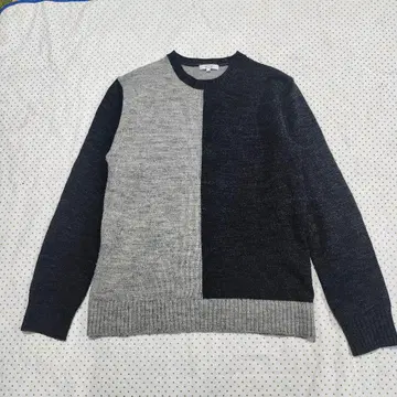 KOE 니트 스웨터 바이컬러 S