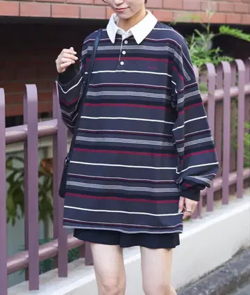 [ GEVACO ] 멀티 보더 라거 셔츠