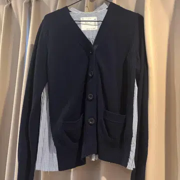 [ 새상품급 ] sacai 울코튼 스트라이프 가디건