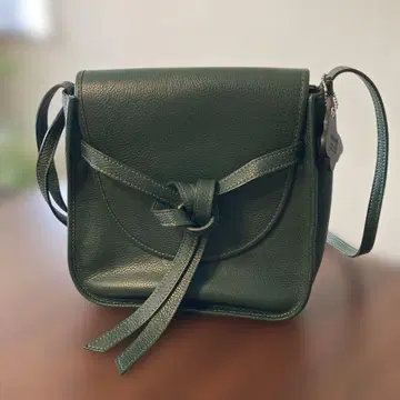 이탈리아 천연 가죽제 다크 그린 숄더백