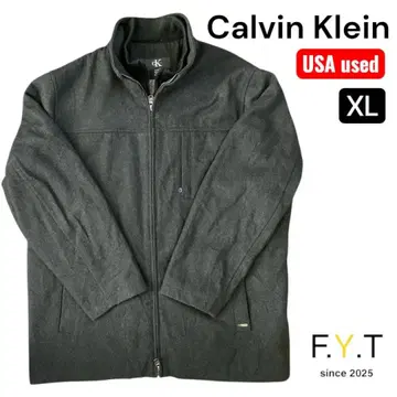 Calvin Klein 울 블렌드 스탠드 카라 자켓 XL