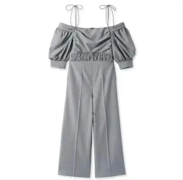 그레이 오프숄더 퍼프 슬리브 살로펫 스나이델