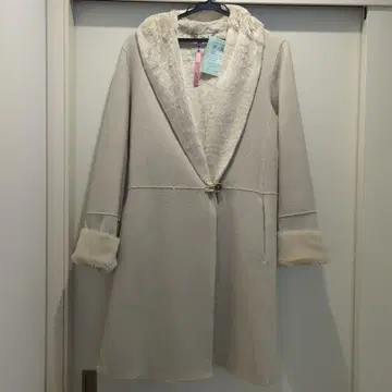 라운지 드레스 아이보리 롱 코트