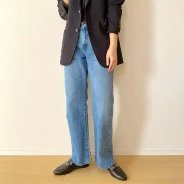 UNIQLO x jw 스트레이트 청바지 28 63 블루