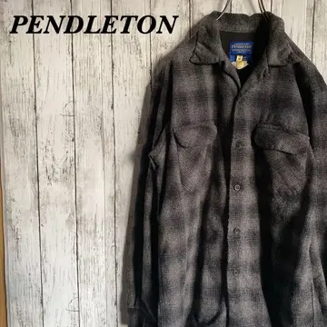 [ 좋은 배색 ] 펜들턴 90's 블랙 x 그레이 옴브레 체크 셔츠 M