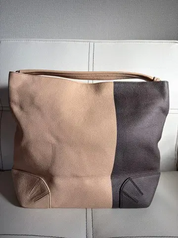 [ 선착순 ] FURLA 가죽 숄더백 베이지 다크 브라운