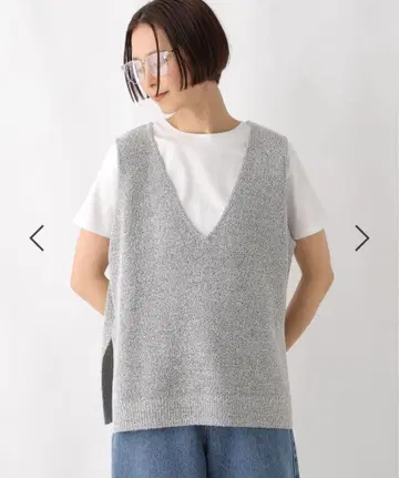 LEPSIM 그레이 V넥 니트 베스트