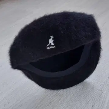 캉골 퍼 헌팅 캡 베레모 블랙 블랙 화이트 M