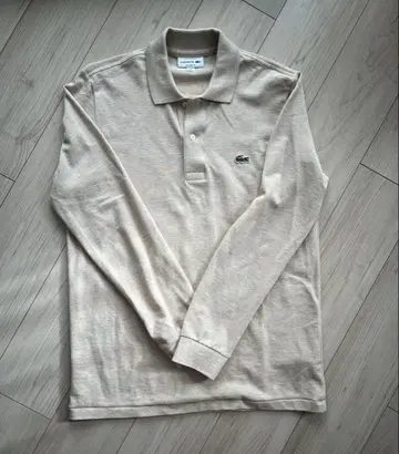 라코스테 긴팔 피케 셔츠 S 베이지