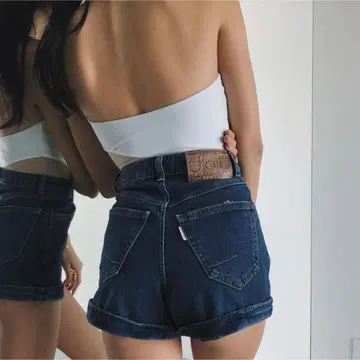 [ 레어 ] juemi something 데님 숏 팬츠 인디고
