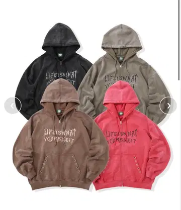 [인기] 택 포함 That's Life 지퍼 후드티 블랙 M