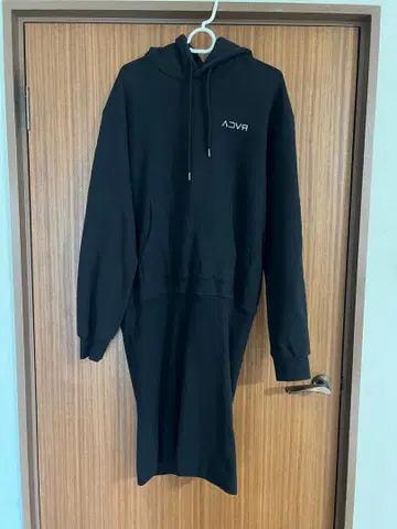 블랙 롱 기장 후드 부착 후드티 RVCA