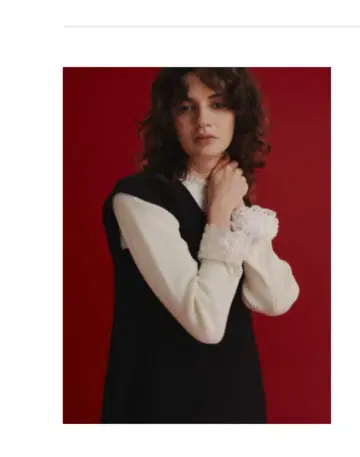 Ohga 택 포함 미사용 새상품 LACE KNIT 레이스 니트 네이비