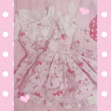 LIZLISA 리즈리사 Creamy Berry 패턴 셋업 핑크