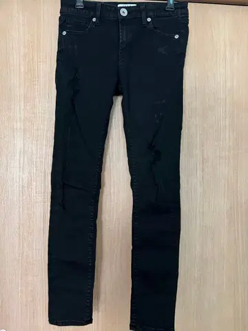 GYDA 블랙 데미지 스키니 데님