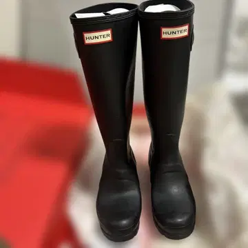 HUNTER 블랙 롱 부츠
