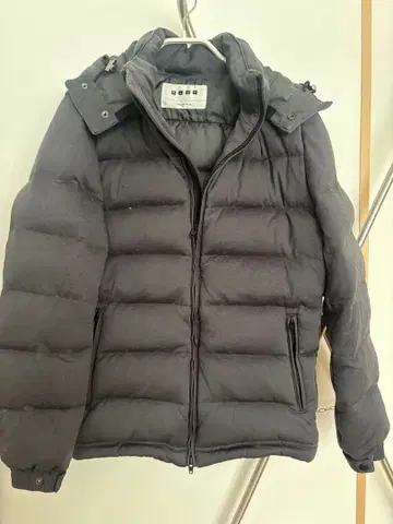 PLST 후드 부착 다운 자켓 그레이 다운 페더