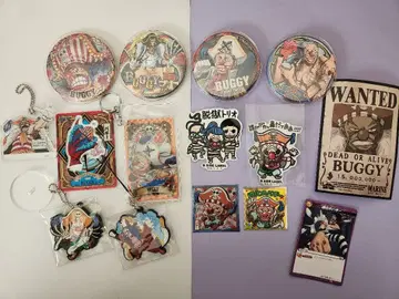 원피스 배기 캔뱃지 스티커 키링 세트