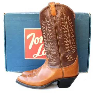 Tony Lama 웨스턴 부츠 바이커 컨트리 브라운 토니 라마