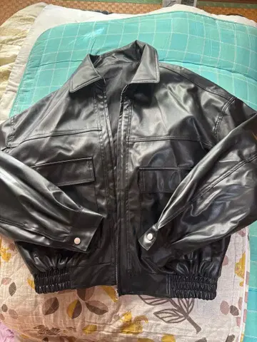 블랙 가죽 자켓 F 사이즈