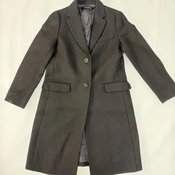 UNITED ARROWS 블랙 체스터 코트 36