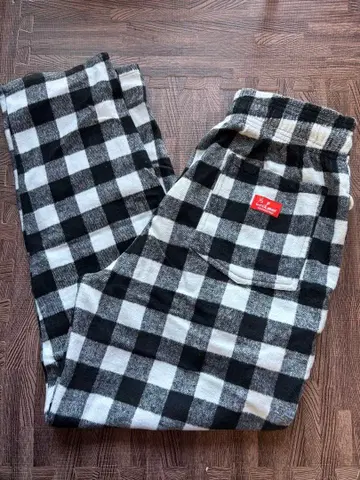 쿠크만 셰프 팬츠 블랙 체크