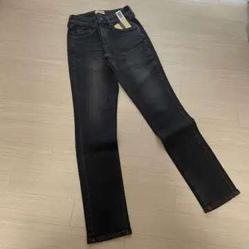 SOMETHING 스키니 데님 58cm 그레이 블랙