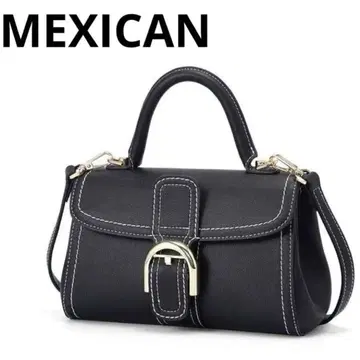 mexican 메칸 소가죽 2way 바이컬러 핸드백 숄더백