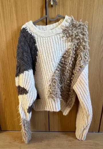 LOWRYSFARM 믹스 니트 스웨터 프리 사이즈