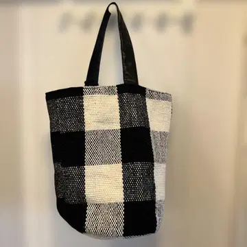 beej 체크 무늬 토트백