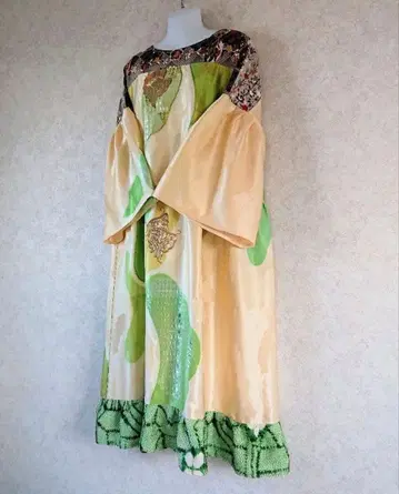 나비 자수 롱 원피스 후리소데 리메이크 제작 후 미사용