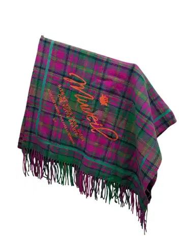 muveil 머플러 멀티 컬러 체크 프린트