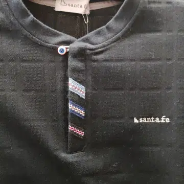 산타페 7부 소매 티셔츠 블랙 M