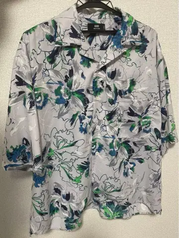 HARE 꽃무늬 5부 소매 반팔 셔츠