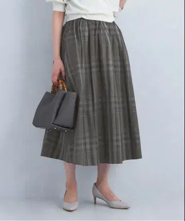 그린 라벨 릴랙싱 타프타 개더 스커트