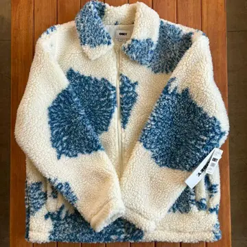 OBEY 오베이 보아 자켓 올 패턴 쉘파 화이트/블루