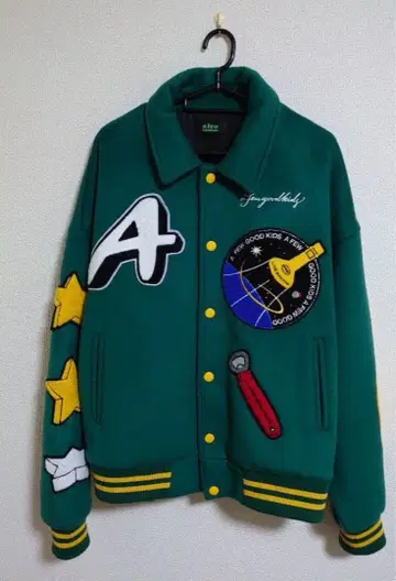 a few Good Kids 바시티 자켓 그린 L