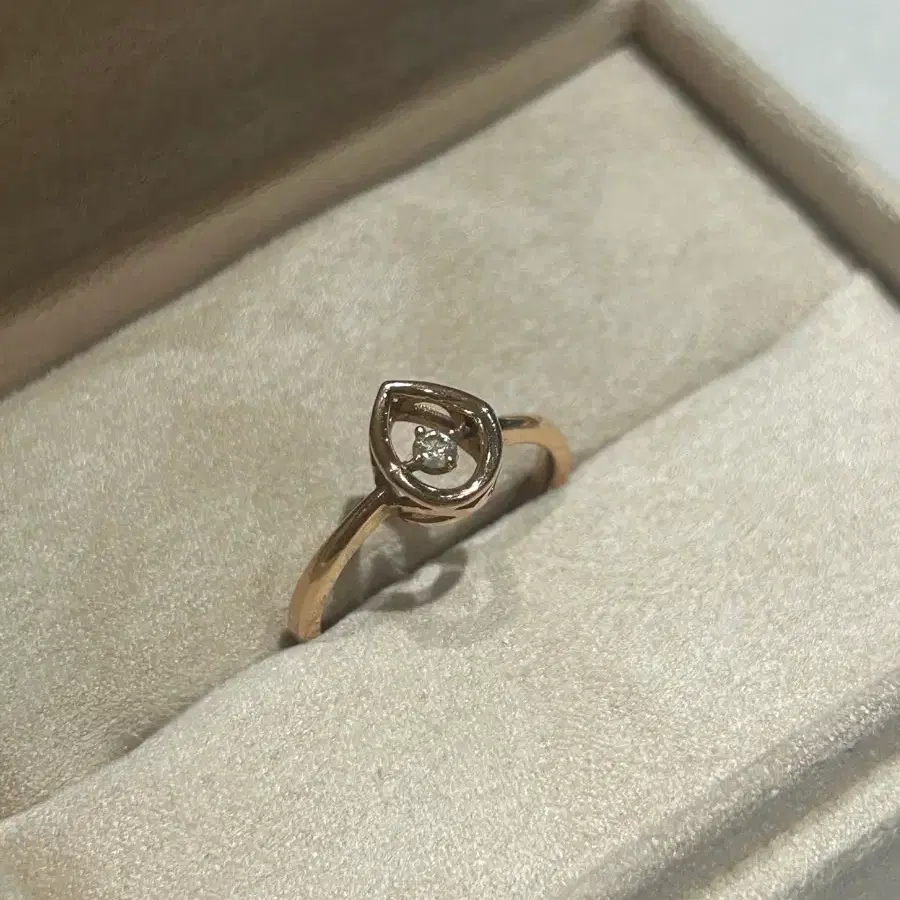 14k teardrop rose gold dia vahn #14k,#18k,#14k반지,#18k반지,#댄싱스톤 on Bunjang  Global Site.